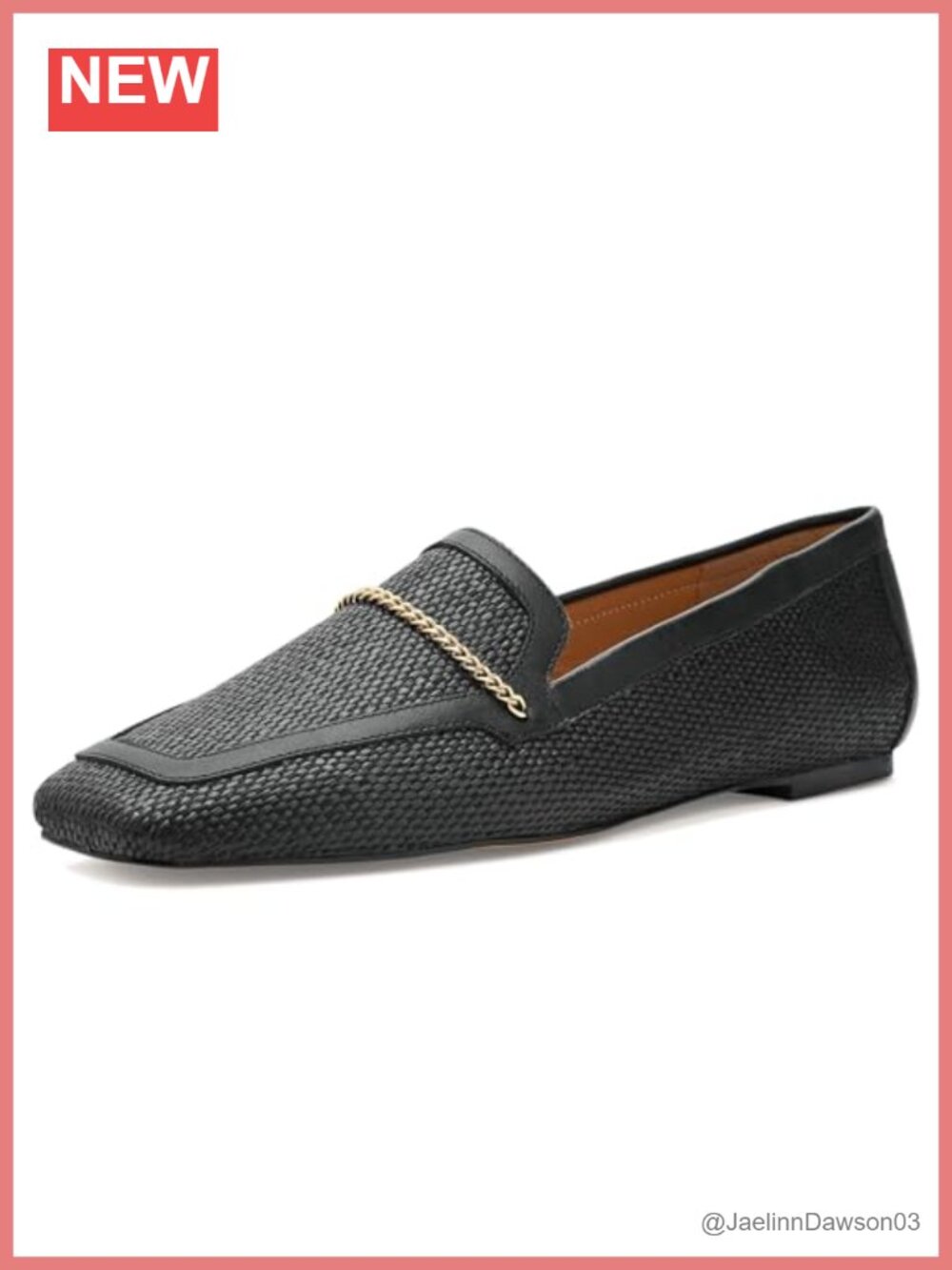 Andre Assous Ariane Raffia Square Toe Slip-On Loafer
